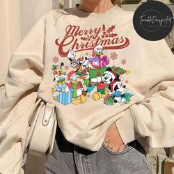 Vintage Disney Christmas Shirt, Retro Mickey and Friends Merry Christmas, Disney Family Christmas, Mickey's Very Merry C