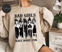 Vintage Disney Villians Halloween Shirt, Bad Girls Have More Fun, Halloween Witches Shirt, Womens Halloween Party Tees,