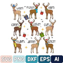 Christmas Svg, Retro Christmas Svg, Christmas Shirt Svg, Reindeer Rudolph Svg, Groovy Christmas Svg, Trendy Christmas