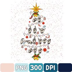 Sign Language Christmas Tree Png, Merry Christmas Asl Png, Hand Language Xmas Png, Deaf Awareness Png