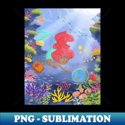 Mermaid traveller - PNG Sublimation Digital Download - Revolutionize Your Designs