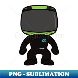George Russell Custom Mini Figure  F1 2023 Season Green Helmet - Retro PNG Sublimation Digital Download - Boost Your Success with this Inspirational PNG Download