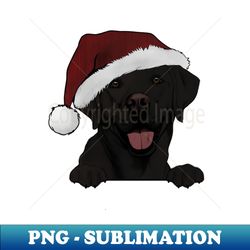Merry Christmas Black Lab - Aesthetic Sublimation Digital File - Capture Imagination with Every Detail