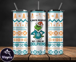 Miami Dolphins Christmas Tumbler Png, NFL Merry Christmas Png, NFL, NFL Football Png 110