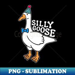 silly goose with birthday hat - digital sublimation download file - defying the norms