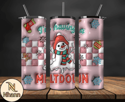 Grinchmas Christmas 3D Inflated Puffy Tumbler Wrap Png, Christmas 3D Tumbler Wrap, Grinchmas Tumbler PNG 67