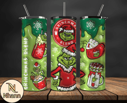 Grinchmas Christmas 3D Inflated Puffy Tumbler Wrap Png, Christmas 3D Tumbler Wrap, Grinchmas Tumbler PNG 79