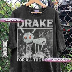 Drake Rap Shirt, For All the Dogs Album World Tour 2023 Ticket Vintage 90s Y2K Graphic Tee