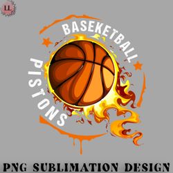 Basketball PNG Graphic Basketball Name Pistons Classic Styles Team