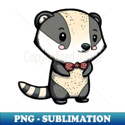 Badger with bow tie - Unique Sublimation PNG Download - Transform Your Sublimation Creations
