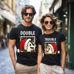 Chip and Dale Christmas Shirt, Disney Christmas Trip Shirt, Double Trouble Shirt, Disney Family Christmas Shirt, Christm