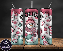 Christmas 20oz Tumbler Wrap PNG, Christmas 3D Inflated Puffy Tumbler Wrap Png, Grinchmas 20oz Png 287