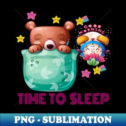 Cute Bear Animal  Sleep Design - Premium PNG Sublimation File - Stunning Sublimation Graphics