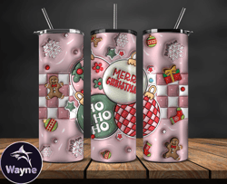 Grinchmas Christmas 3D Inflated Puffy Tumbler Wrap Png, Christmas 3D Tumbler Wrap, Grinchmas Tumbler PNG 55
