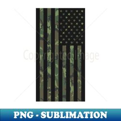 US Flag Down - Woodland Black - PNG Transparent Sublimation Design - Enhance Your Apparel with Stunning Detail