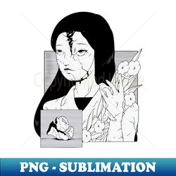 Junji Ito inspired Manga Anime Girl Horror Spooky Character Junji Ito - Creative Sublimation PNG Download - Defying the Norms
