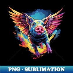 Flying Pig - Elegant Sublimation PNG Download - Defying the Norms