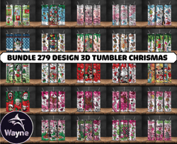 Bundle Grinchmas Christmas 3D Inflated Puffy Tumbler Wrap Png, Christmas 3D Tumbler Wrap, Grinchmas Tumbler PNG 157