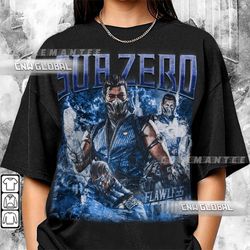 Sub Zero Mortal Kombat 1 90s Shirt, Bootleg Movie Fighting Games Vintage Y2K Sweatshirt