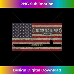 USS Gerald R Ford CVN-78 Aircraft Carrier American Flag - Eco-Friendly Sublimation PNG Download - Spark Your Artistic Genius