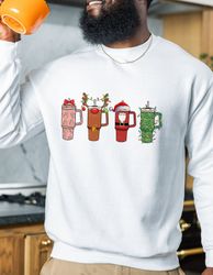 Christmas Coffee Hoodie , Christmas Sweatshirt, Christmas Shirt, Coffee Lover Gift Worker Winter Christmas Snowman Latte