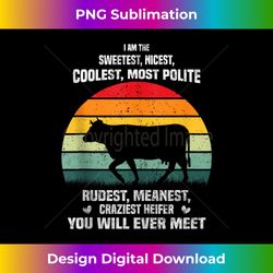I Am The Sweetest Nicest Coolest Most Polite Rudest Cows Tank Top - Urban Sublimation PNG Design - Rapidly Innovate Your Artistic Vision