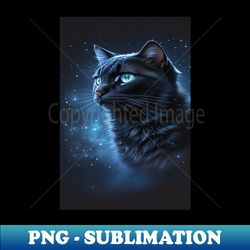Black cat - Digital Sublimation Download File - Boost Your Success with this Inspirational PNG Download