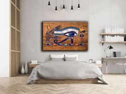 Egypt Ancient Canvas Art- Eye Of Horus, Ancient Egypt ArtPrinted Picture Wall Art Decoration , Canvas Ready to Hang