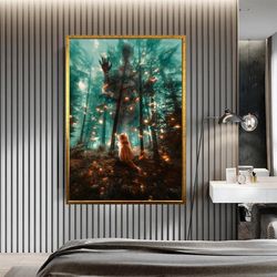 forest canvas art, cat canvas wall art, sparks canvas painting wall art , horror wall painting art, blur painting canvas