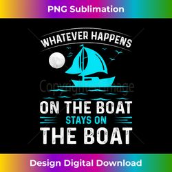 whatever happens on the boat, stays on the boat - deluxe png sublimation download - access the spectrum of sublimation artistry
