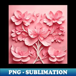 Pink Paper Flowers - Exclusive PNG Sublimation Download - Unlock Vibrant Sublimation Designs