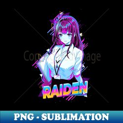 Raiden Shogun Genshin impact - Decorative Sublimation PNG File - Perfect for Sublimation Mastery