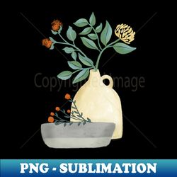 Floral Still life in a Vase and a bowl - Elegant Sublimation PNG Download - Fashionable and Fearless