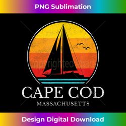 Vintage Cape Cod Massachusetts Sailing - Eco-Friendly Sublimation PNG Download - Challenge Creative Boundaries