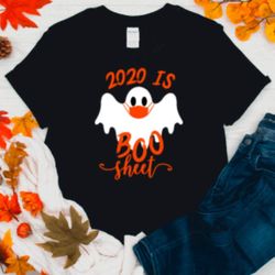 2020 Is Boo Sheet Ghost Halloween Black Unisex Short Sleeve T-shirt
