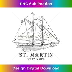 St. Martin, West Indies Vintage Blueprint Sailboat Vacation - Deluxe PNG Sublimation Download - Crafted for Sublimation Excellence