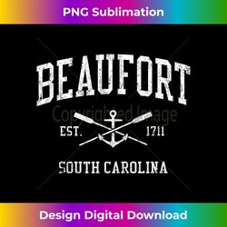 Beaufort SC Vintage Crossed Oars & Boat Anchor Sports - Bespoke Sublimation Digital File - Lively and Captivating Visuals