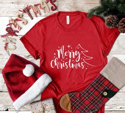 Silhouette Tree Shirt, Christmas Shirt, Merry Christmas Shirt, Merry Christmas Tee, Christmas Tree Shirt, Christmas Holi