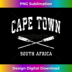 Cape Town South Africa Vintage Nautical Crossed Oars Long Sleeve - Chic Sublimation Digital Download - Animate Your Creative Concepts