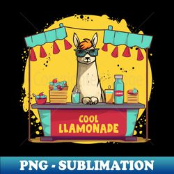 Cool Llamonade - Cute and Funny Llama Lover Design - Vintage Sublimation PNG Download - Boost Your Success with this Inspirational PNG Download