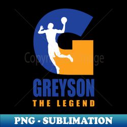 Greyson Custom Player Basketball Your Name The Legend - Decorative Sublimation PNG File - Unleash Your Inner Rebellion