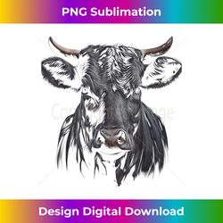Black Cow Animal Graphic for Men Women Boys Girls - Timeless PNG Sublimation Download - Pioneer New Aesthetic Frontiers