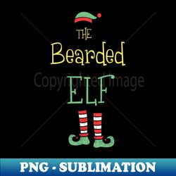 the bearded elf shirt christmas elf tee matching family tshirt funny christmas holiday gift - premium sublimation digital download - add a festive touch to every day