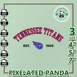 NFL Tennessee Titans, NFL Logo Embroidery Design, NFL Team Embroidery Design, NFL Embroidery Design, Instant Download