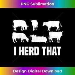 i herd that i animal farm cow dairy farming funny for men - sophisticated png sublimation file - access the spectrum of sublimation artistry