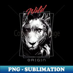 lion wild nature free spirit art brush painting - high-quality png sublimation download - create with confidence