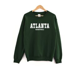 Atlanta Basketball Sweatshirt, Atlanta Basketball Hoodie, Vintage Atlanta Shirt, Atlanta Sweatshirt, Atlanta Basketball,