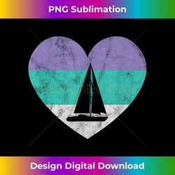 Sailboat Sailing Gift For Women & Girls Retro Cute - Eco-Friendly Sublimation PNG Download - Elevate Your Style with Intricate Details
