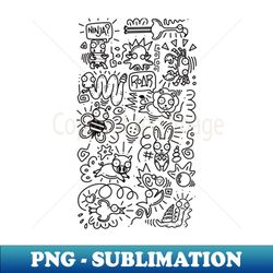 Doodle art Animal pattern - PNG Transparent Digital Download File for Sublimation - Unleash Your Inner Rebellion