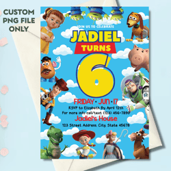 Personalized File Toy Story Invitation, Toy Story Birthday, Party Buzz Lightyear, Digital Printable 5x7, Woody Birthday